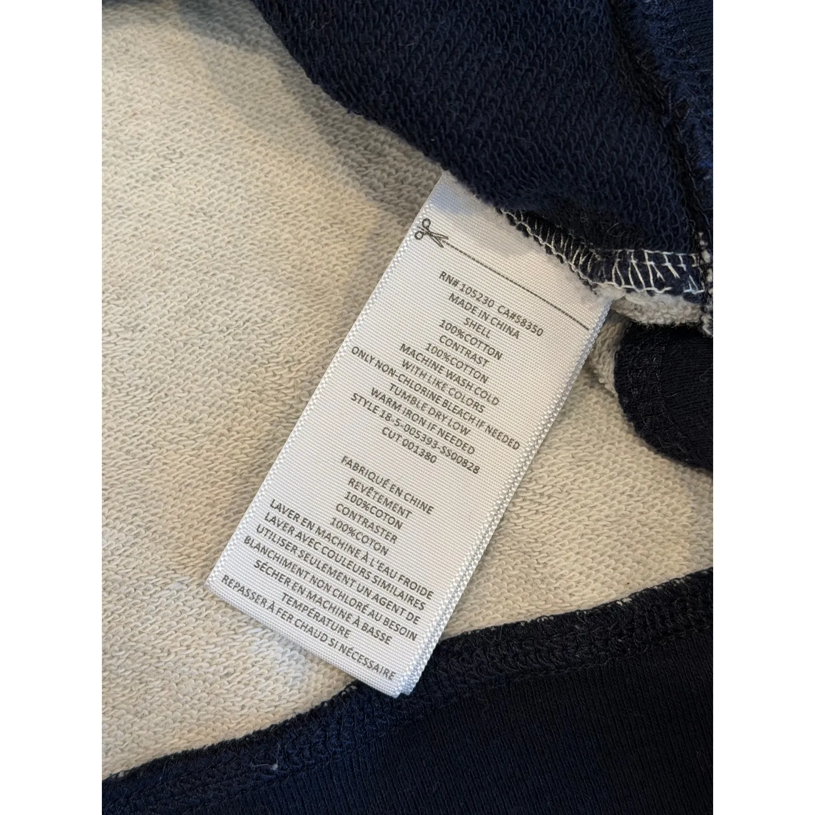 Joie Macrina Sweatshirt Womens XS Midnight Navy Gray Colorblock Pullover Cozy - Image 10