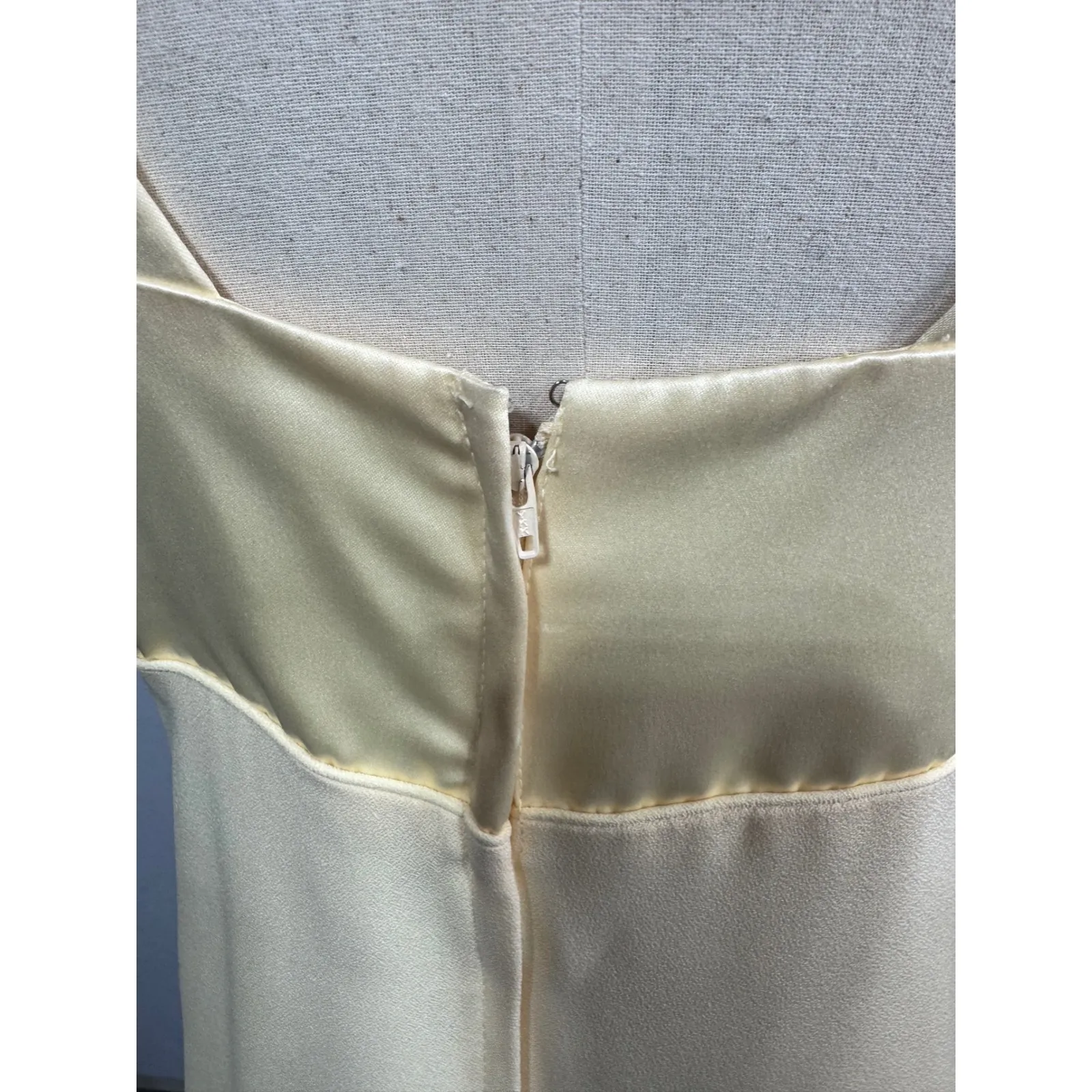 Alfred Angelo Pale Yellow Chiffon Maxi Prom Dress Empire Waist Formal Women's 6 - Image 13