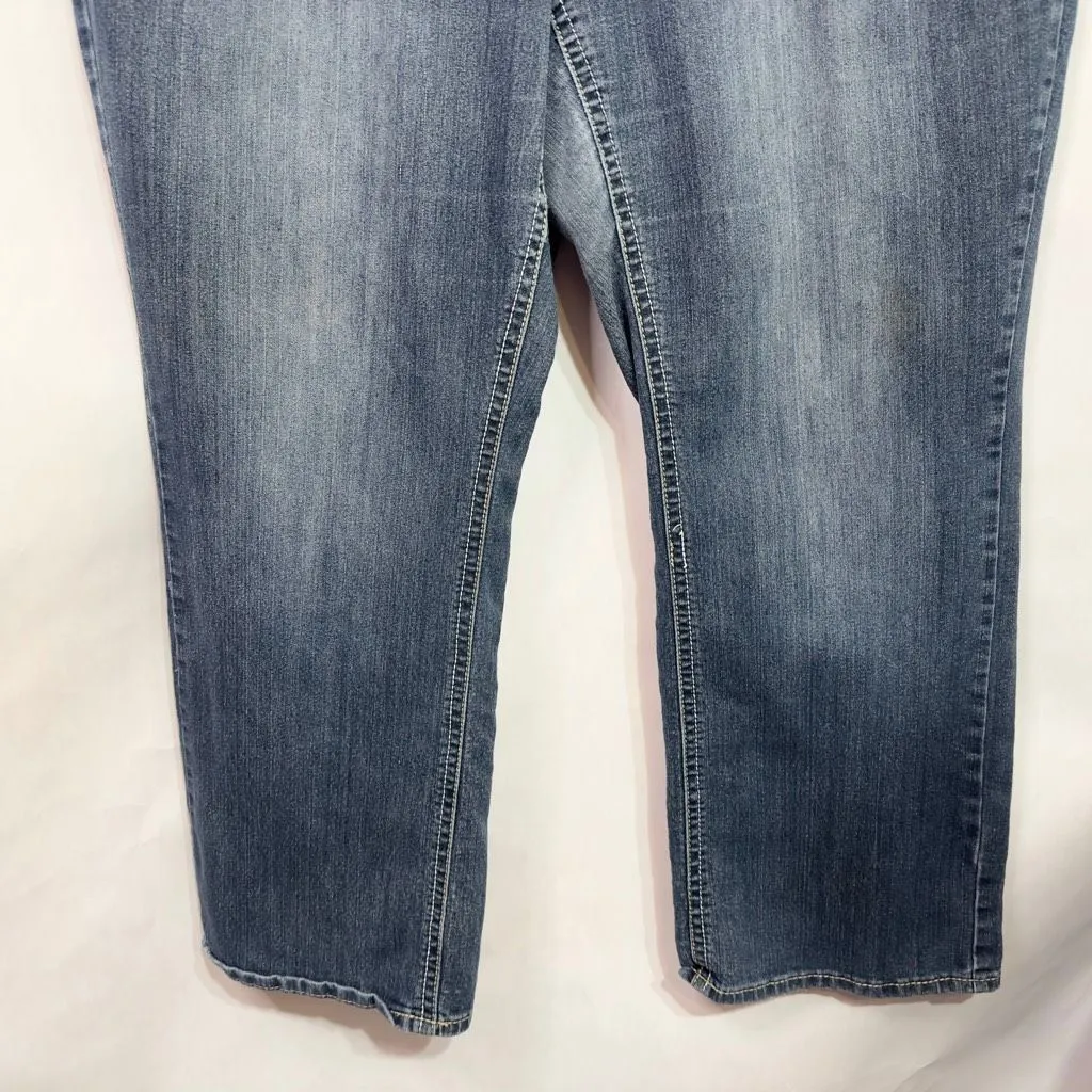 Cato  Plus Size 22W Jeans Dark Blue Boot Cut Mid Rise Denim‎ Flap Pockets 1021 - Image 4