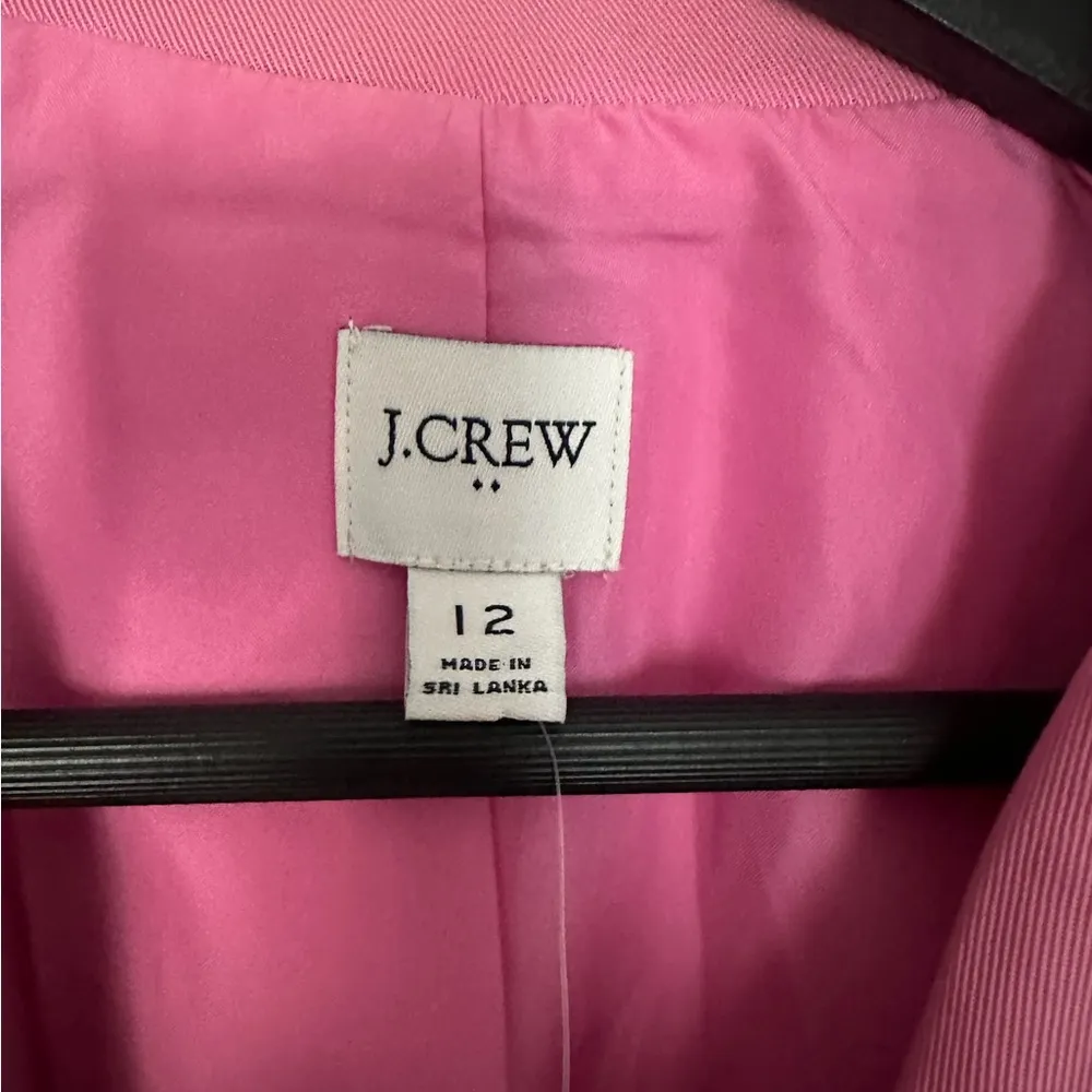 NWT J. Crew Factory Drapey Twill Double-Breasted Suit Blazer Power Mauve Pink 12 - Image 10