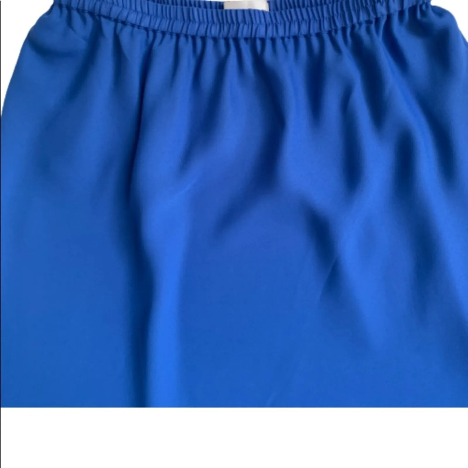 Drapers & Damon Dress Cobalt Blue Georgette Flutter Tiered Two Piece Size 12 - Image 13