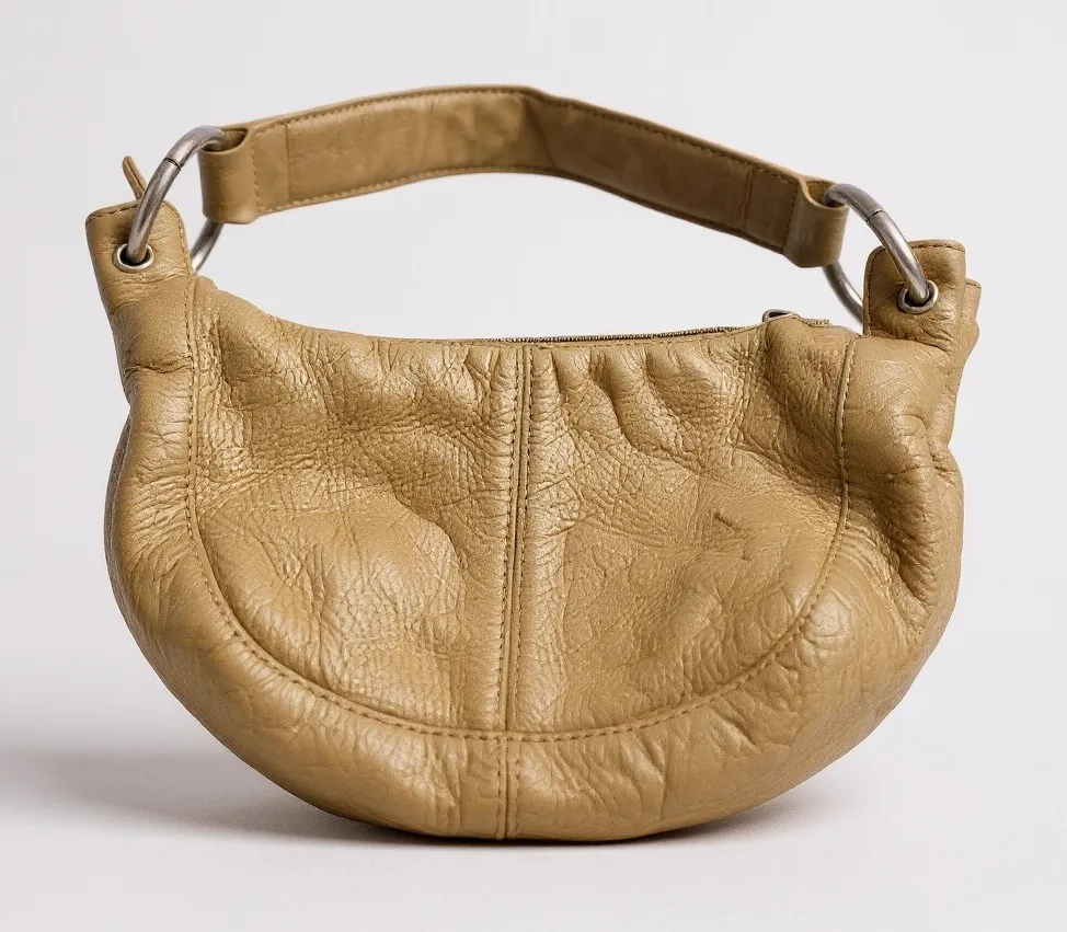 HOBO International Leather Hobo Bag Tan Brown Shoulder Bag Wristlet Pouch - Image 1