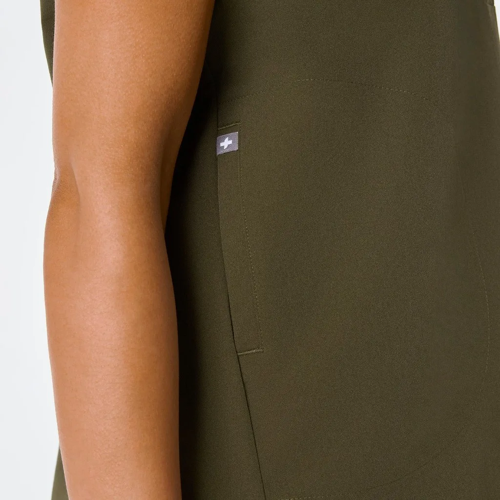 Figs Rafaela Oversized Scrub Top in Spruce, Size X-Large - Image 6