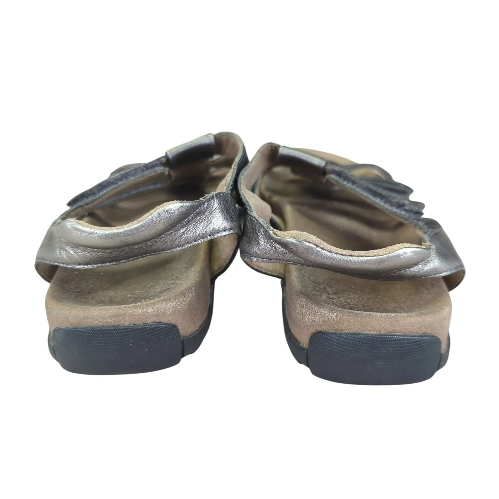 Taos Cleopatra Pewter Silver Studded Leather Gladiator Sandals US 8 EUR 39‎ - Image 6