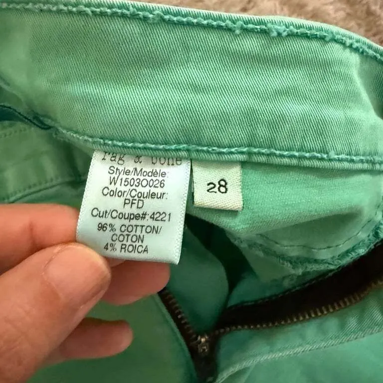 Rag & Bone Women's Turquoise Legging Jeans School City‎ Size 28 - Image 10