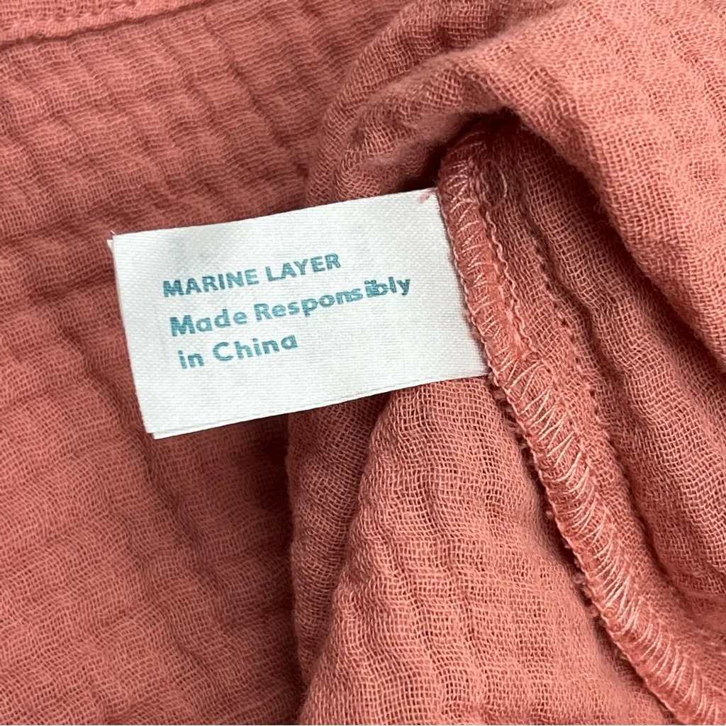 Marine Layer Jude Flutter Sleeve Cotton Tank Rosette Pink Womens‎ Size XL NEW - Image 7