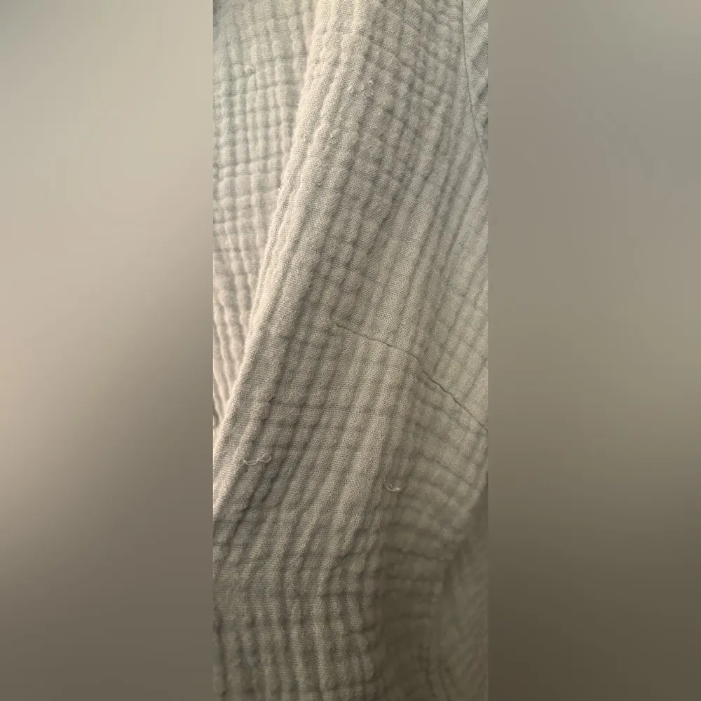 Three Dots Cotton Gauze Shirtdress in Pale Green, Size L - Image 5