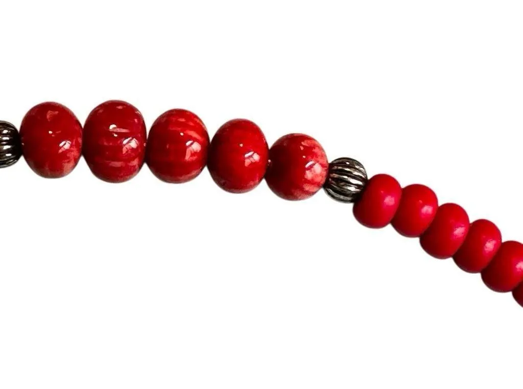 Silpada Red Coral & Sterling Silver Choker Necklace - Image 4