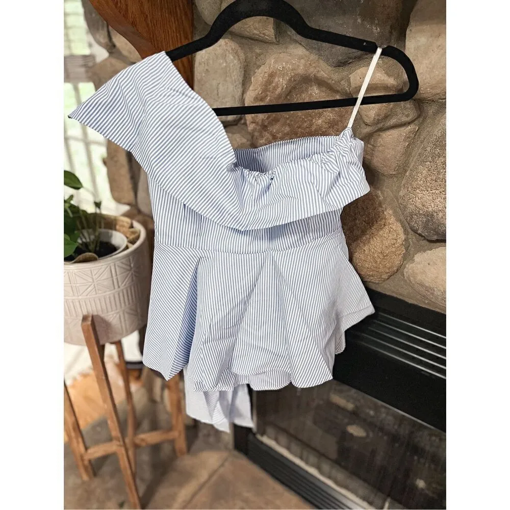 One shoulder sailor top White Size L - Image 3
