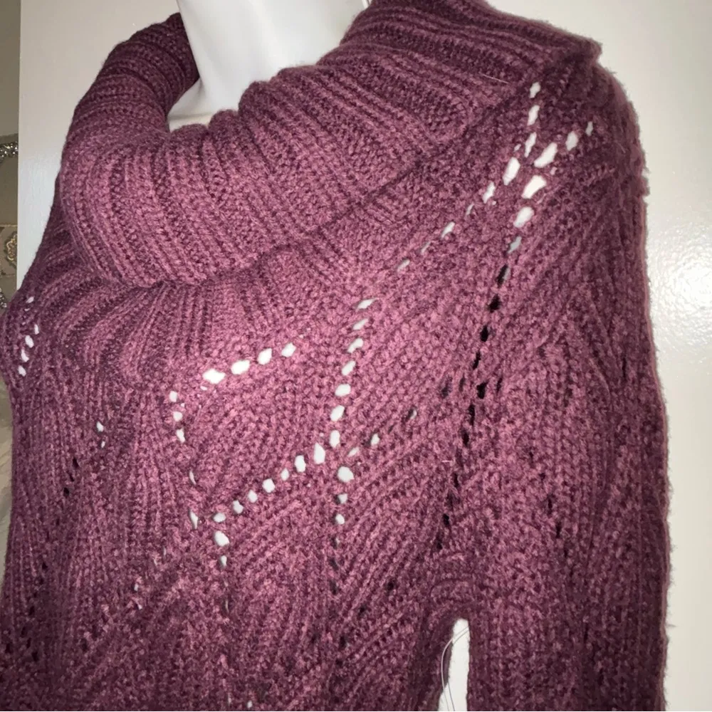 ANA A NEW APPEAL Women’s NWTS Eggplant chunky turtleneck Sweater knit - Image 9