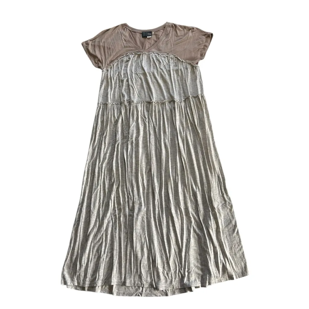 Anthropologie Saturday Sunday Bobbie Tiered Midi
Jersey Dress In Beige Size XS - Image 5