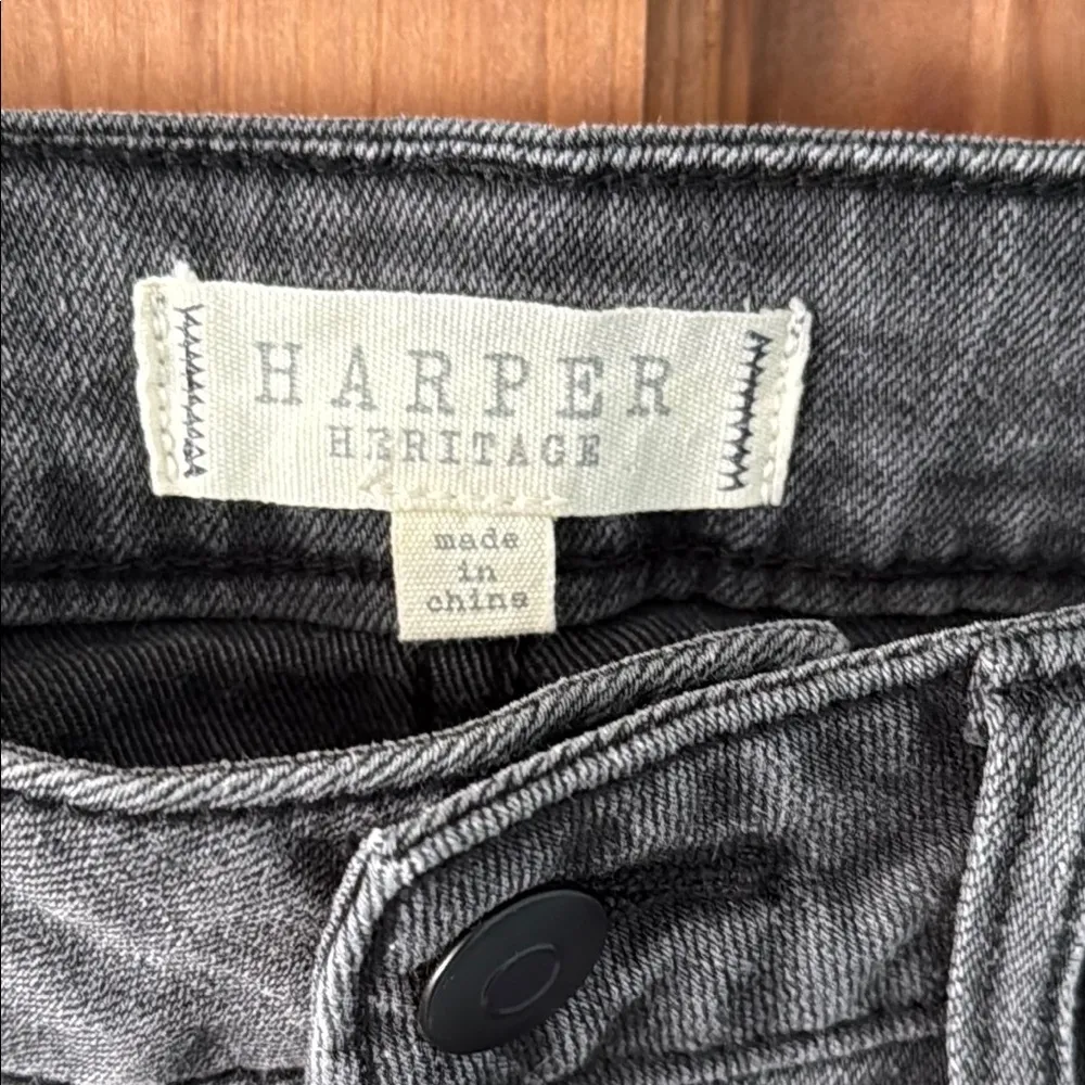 Harper Heritage Size 24 Women's Teen Girl Faded Black/Gray High Rise Jeans - Image 4