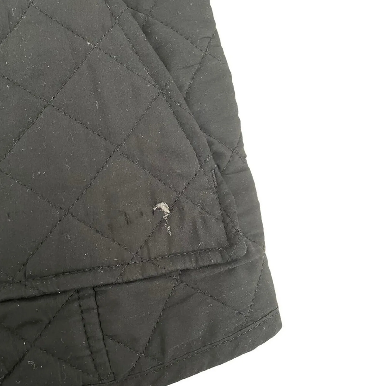 J Jill Heritage‎ Women Quilt Vest XS Black Lightweight Full Zip Gorpcore Neutral - Image 4