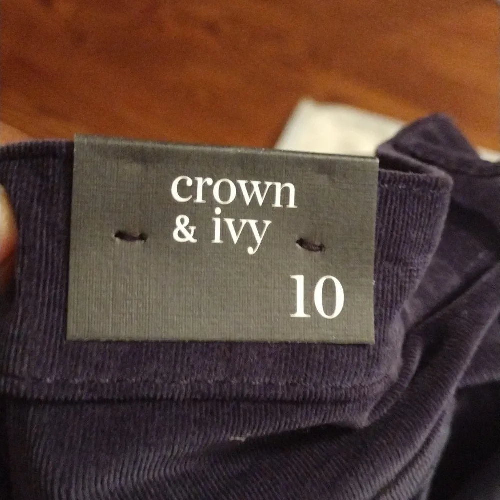 Crown & Ivy Navy Corduroy Pants SIZE 10 - Image 6