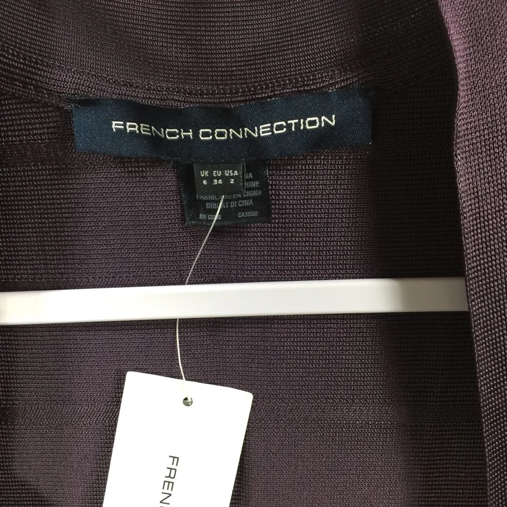 French Connection Bandage Mini Dress Plum Size 2 - Image 4