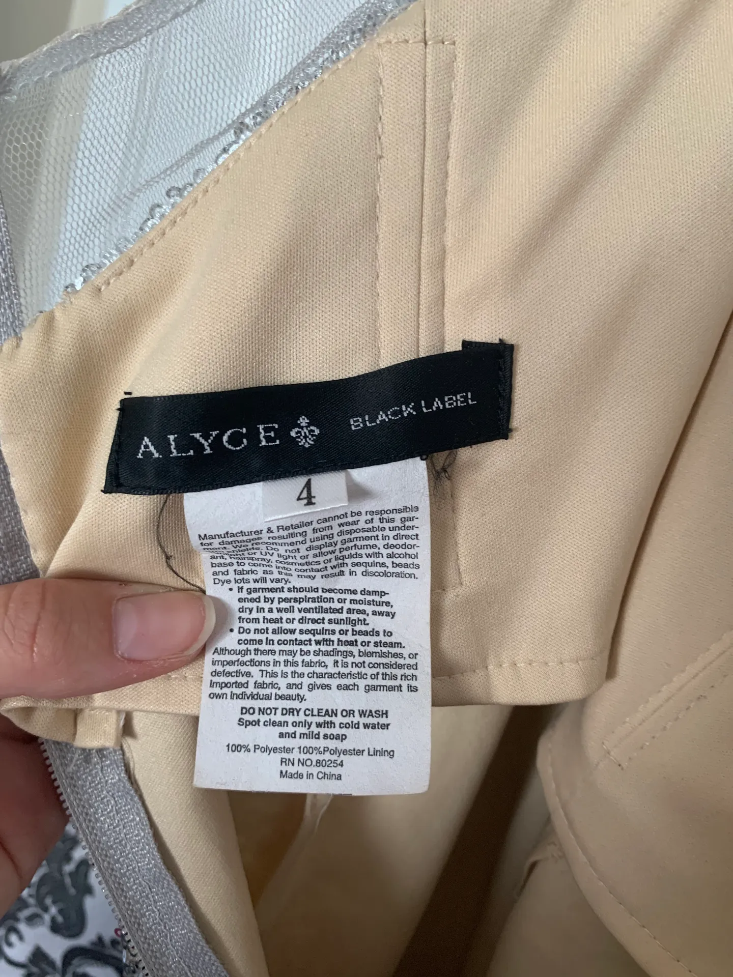 Black Label Silver Sequin Prom Dress - Image 9