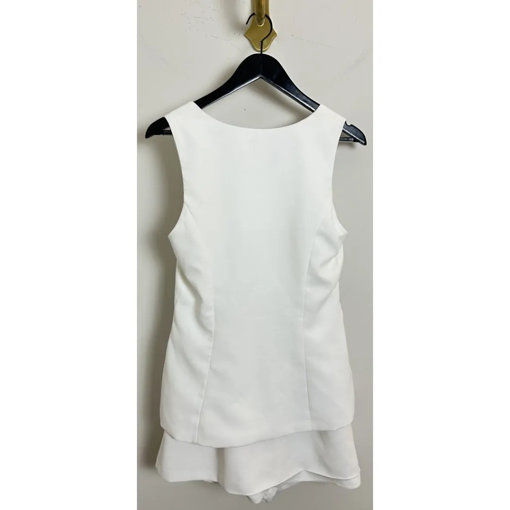 AMANDA UPRICHARD Kya Romper in Ivory Size Medium - Image 9