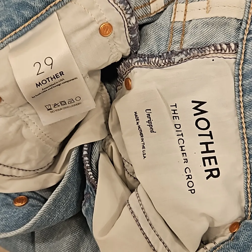 đź’•MOTHER SUPERIORđź’• The Ditcher Crop Jeans ~ Unripped 29 NWOT Button Fly - Image 15