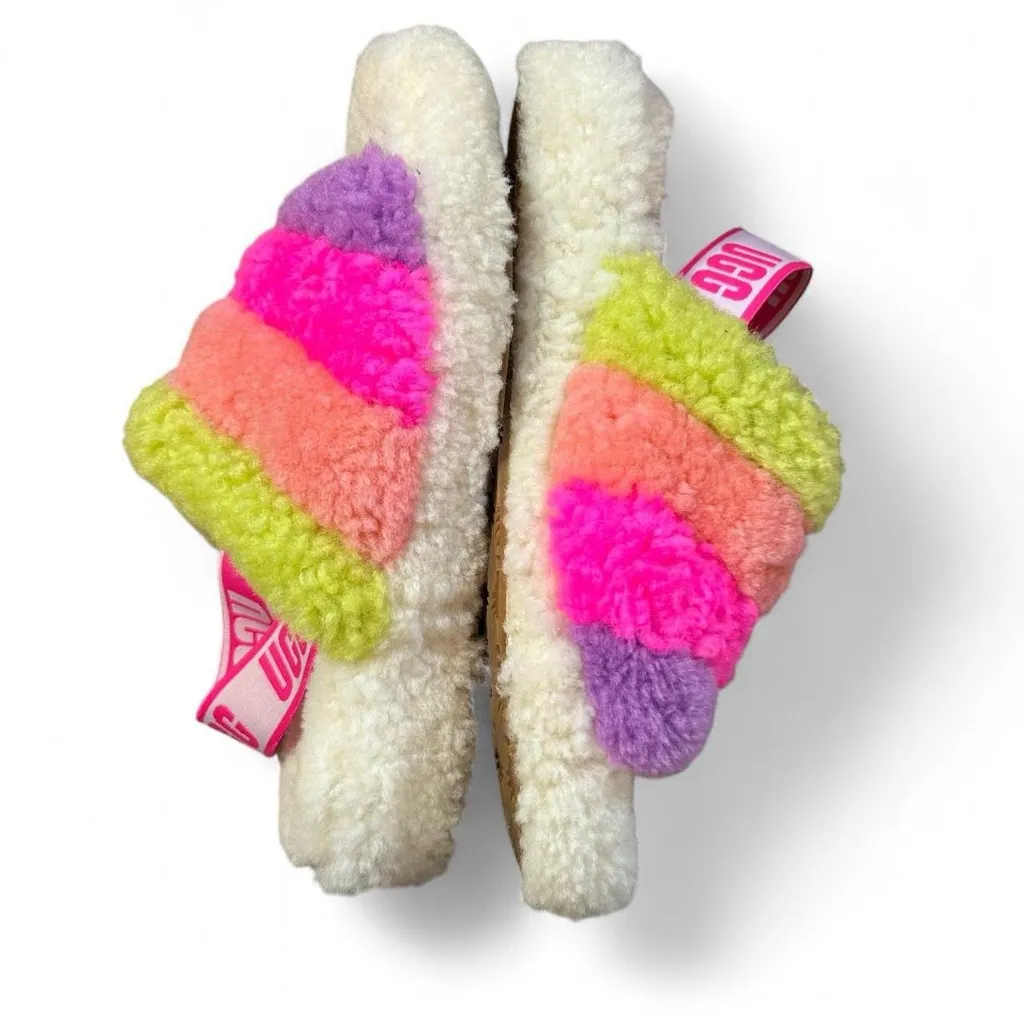 UGG Colorful Cozy Slippers – Women’s Size 10, Bright & Barely Worn - Image 6