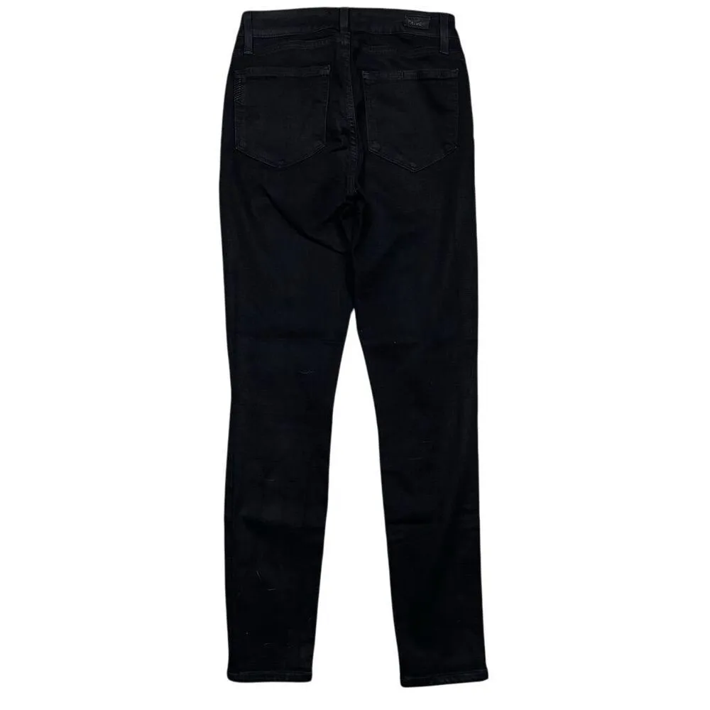 PAIGE Hoxton Ankle Women's Black Fog Luxe Coating Skinny Jeans Size 27 - Image 5