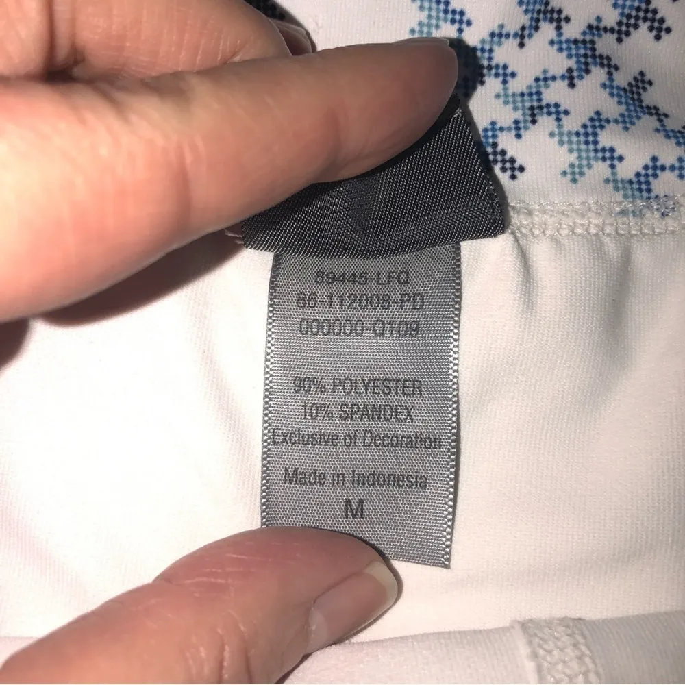 Champion C9 Tennis Skirt Size Med Golf Skort Blue White Print Houndstooth - Image 8