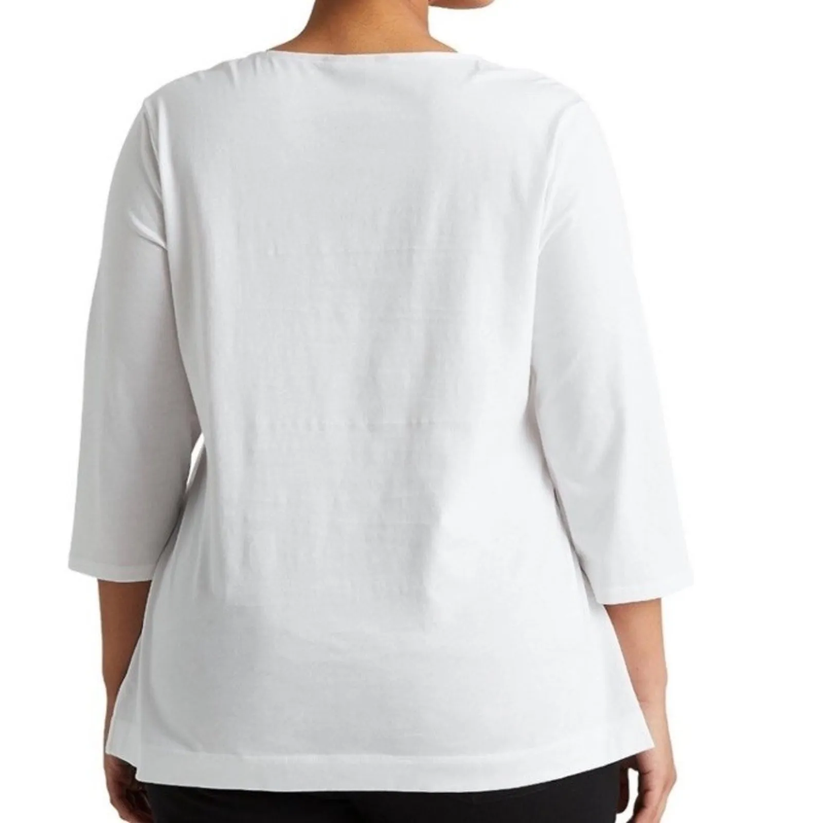 Lauren Ralph Lauren's soft tunic is crafted from luxe combed cotton.size PL White - Image 2