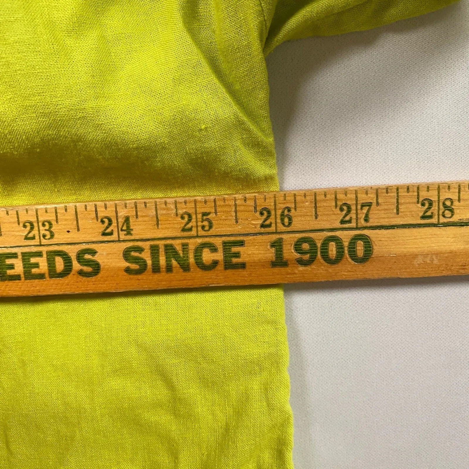 Soft Surroundings Lime Green Linen Viscose Button Shoulder Dolman Sleeve Top 1X - Image 10