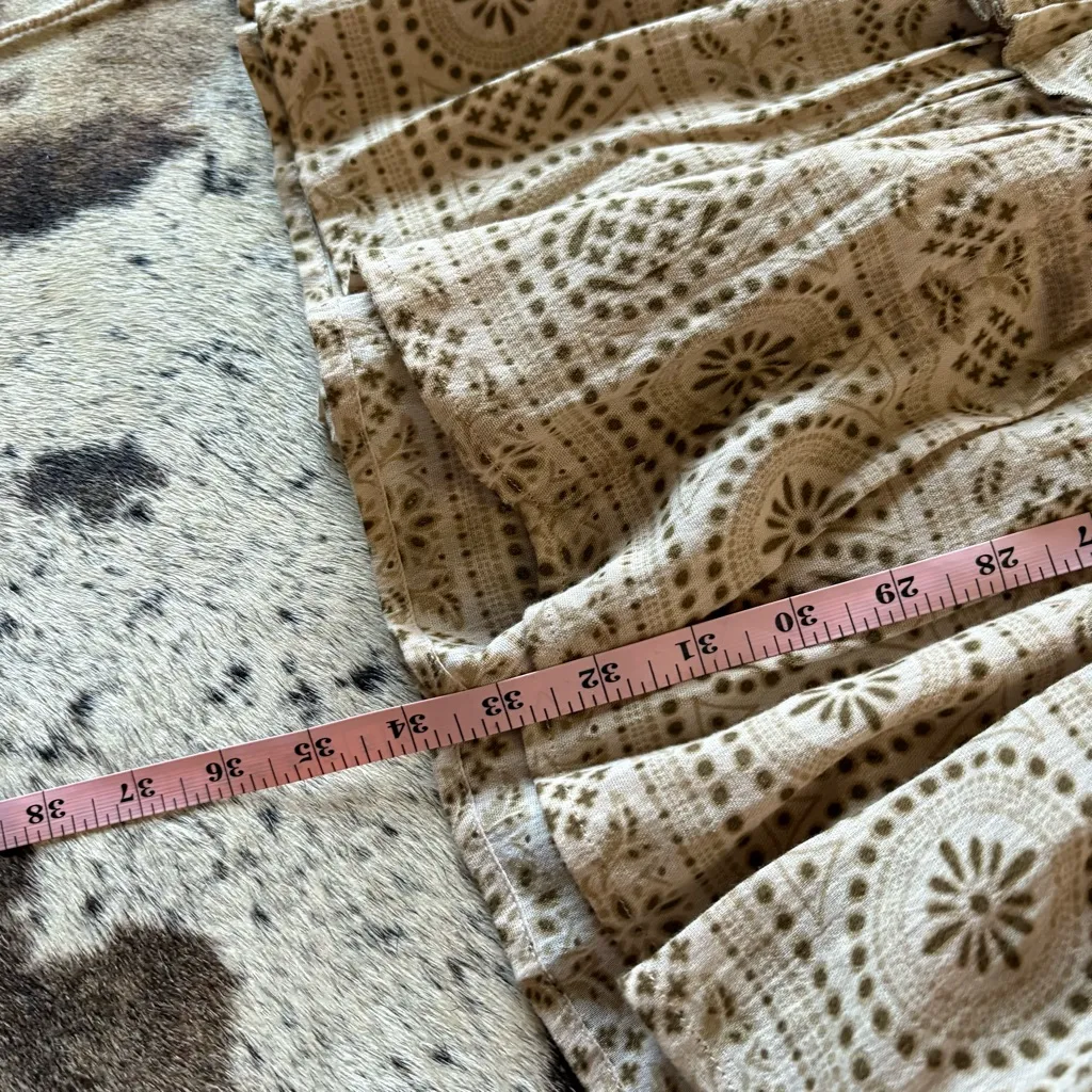 SPELL & THE GYPSY Lioness Boho Paisley Floral Ruffle‎ Tunic Dress in Smoke XS Tan - Image 11