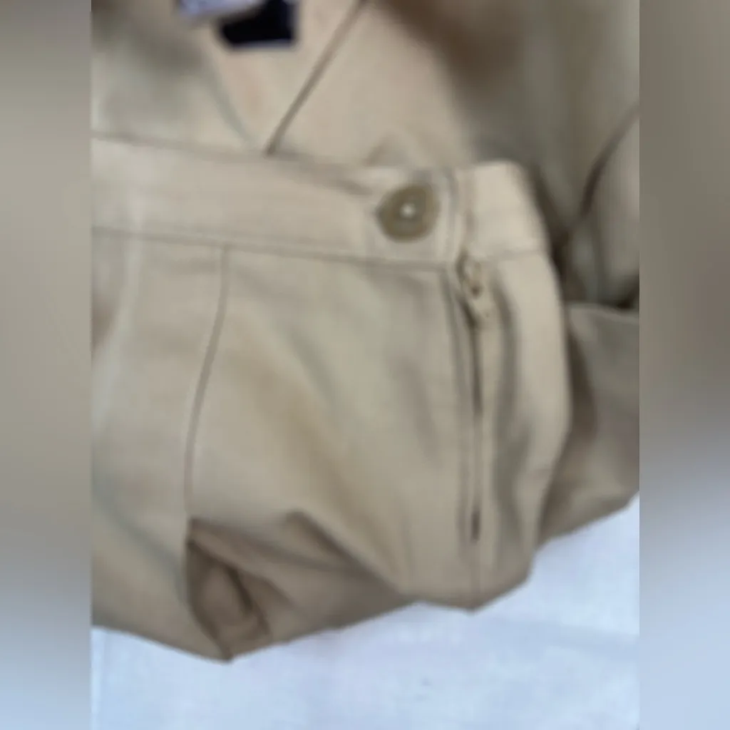 Lands End 3 Pleated Khaki Mini Skirt Tan Size undefined - Image 4