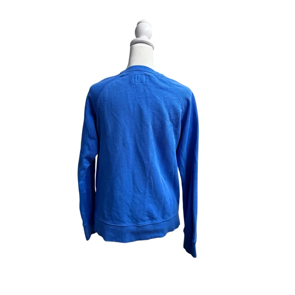 Pact Organic Cotton Long Sleeve Pullover Sweatshirt Fleece Blue Small S - Image 3
