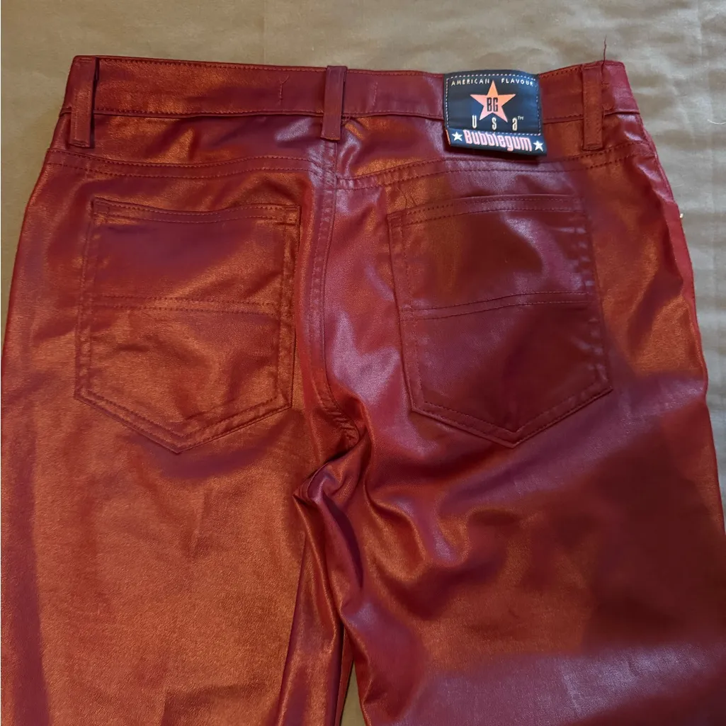 Bubblegum USA y2k Rich Burgundy Trousers - Image 7