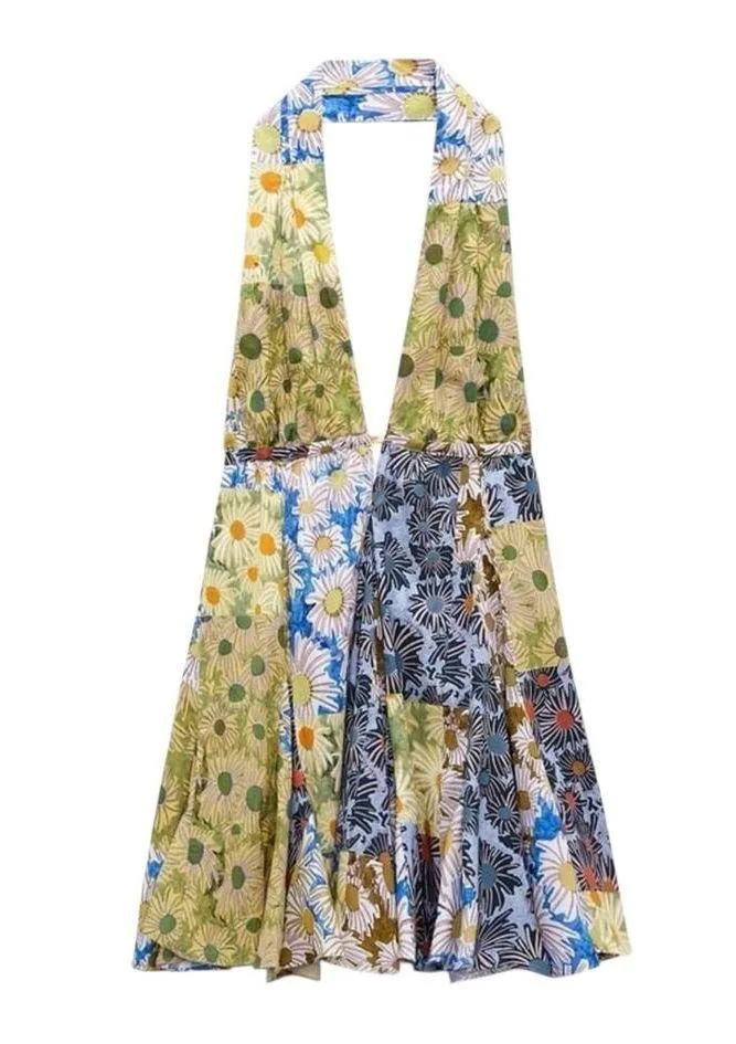 NWT! Zara Blogger Favorite Daisy Bloomcore Halter Mini Dress - Size XL - Image 5