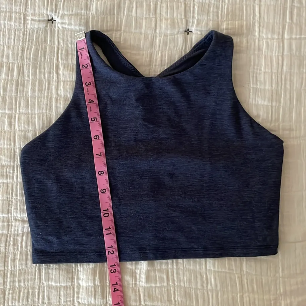 OFFLINE By Aerie The Hugger High Neck Longline Sports Bra in Night Sea Size M - Image 10