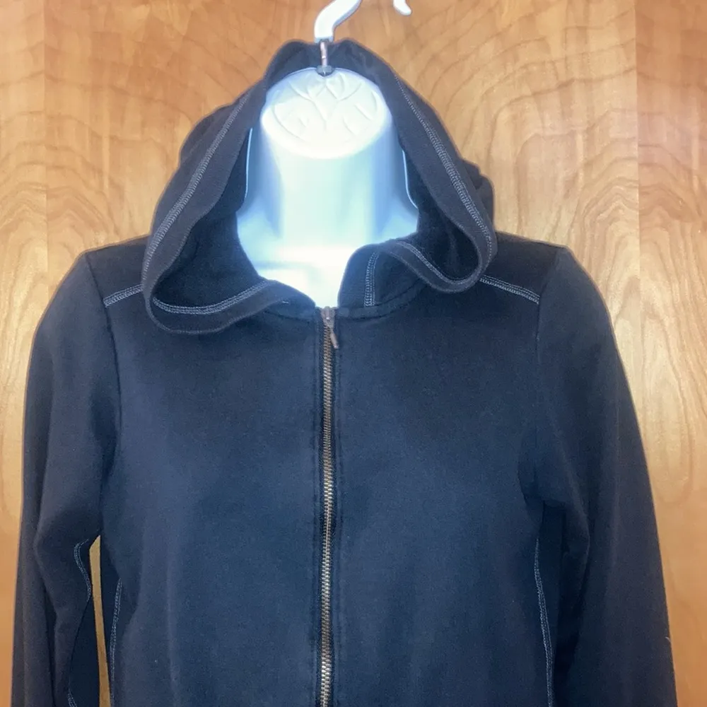 Black Gray Columbia Zip Up Hoodie Size Small - Image 2