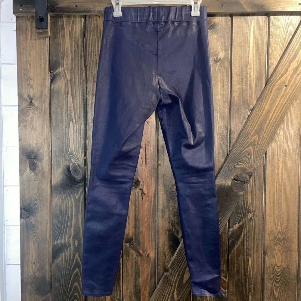 NWOT L’AGENCE Rochelle High Rise Coated Skinny Jeans/Leggings Blue Size M - Image 4