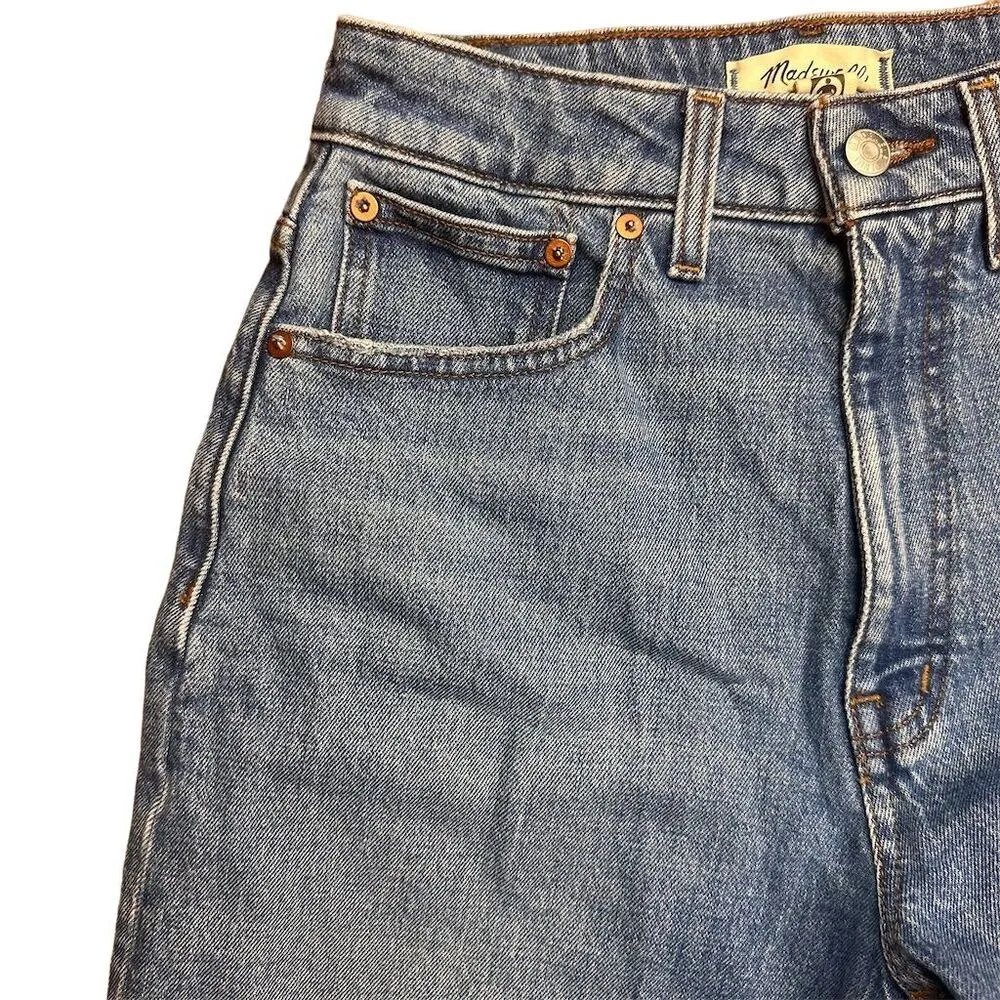 NWT Madewell Women's Tall Curvy 90’s Straight Crop Jeans Size 27T 27 Blue - Image 5