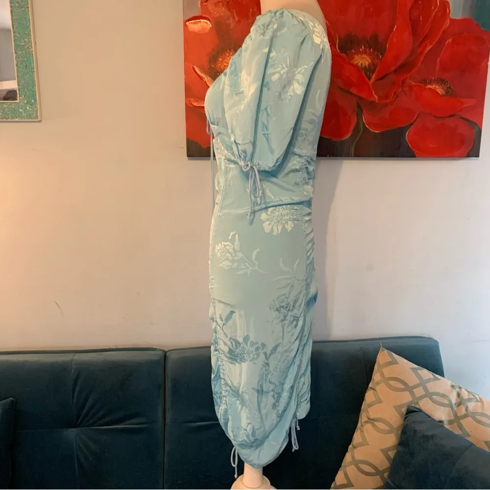 Skylar + Madison oriental baby blue floral Dress Size s small - Image 3