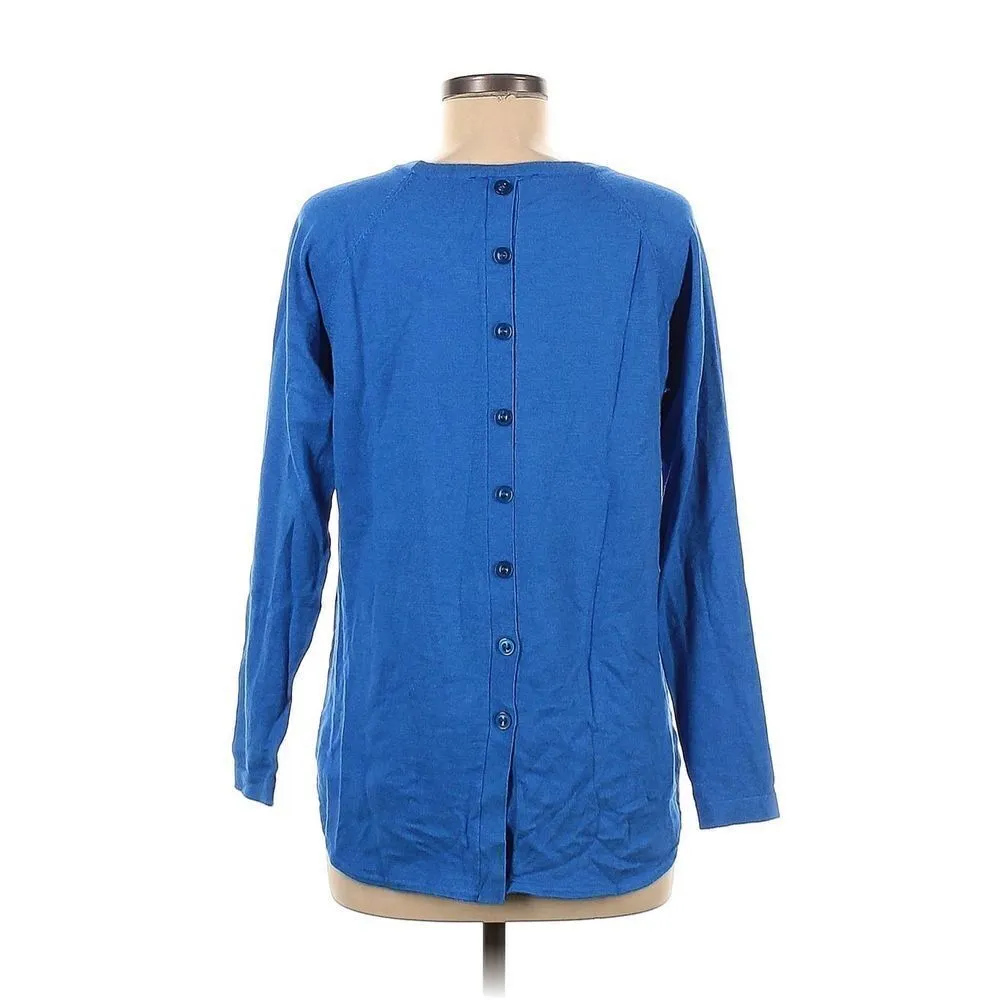 ✨Faith + Zoe Divara Button Back Pullover✨ Blue Size L - Image 7
