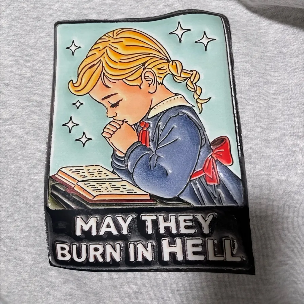 ‘Innocence’ custom graphic sweatshirt Gray Size XL - Image 2