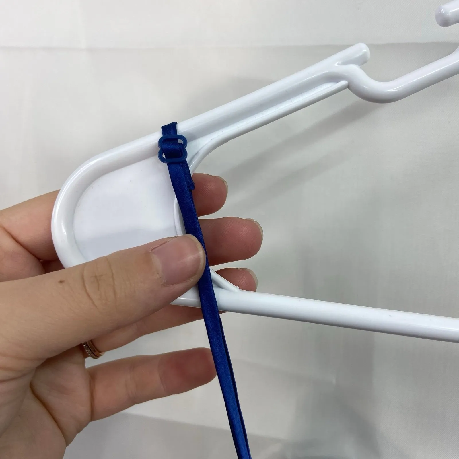 Vintage Victoria's Secret 1990s royal blue silk chemise slip dress lingerie L‎ - Image 6