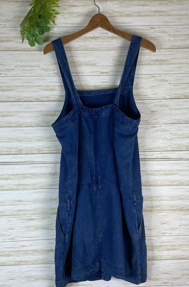 Paige  Blue Cottagecore Apron Overalls Dropwaist Dress - Image 5