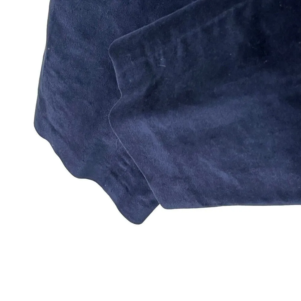 ANINE BING Ella Velvet Trousers Women’s Size XS Ink Blue Tapered High Waist - Image 7