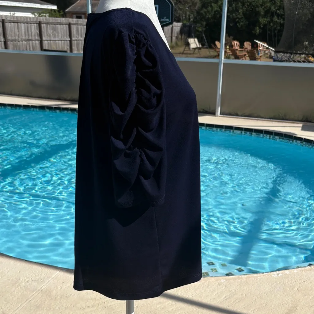 CeCe Elegant Navy Blue Women's Top - Image 2