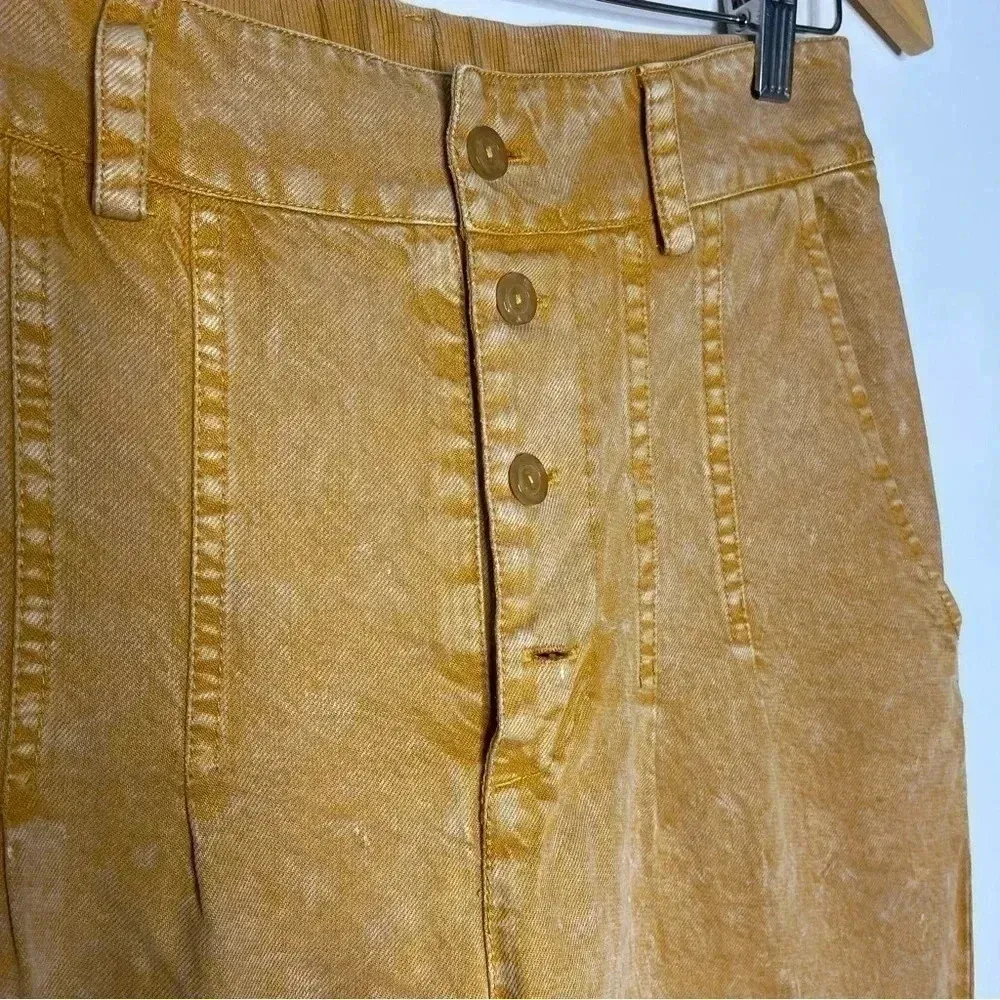 Young Fabulous and Broke YFB Khaki High Waisted Straight Leg Pants Size Medium - Image 5