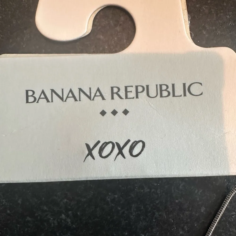 Banana Republic XOXO Women's Fringe Bar Necklace Silver Tone NWT - Image 5