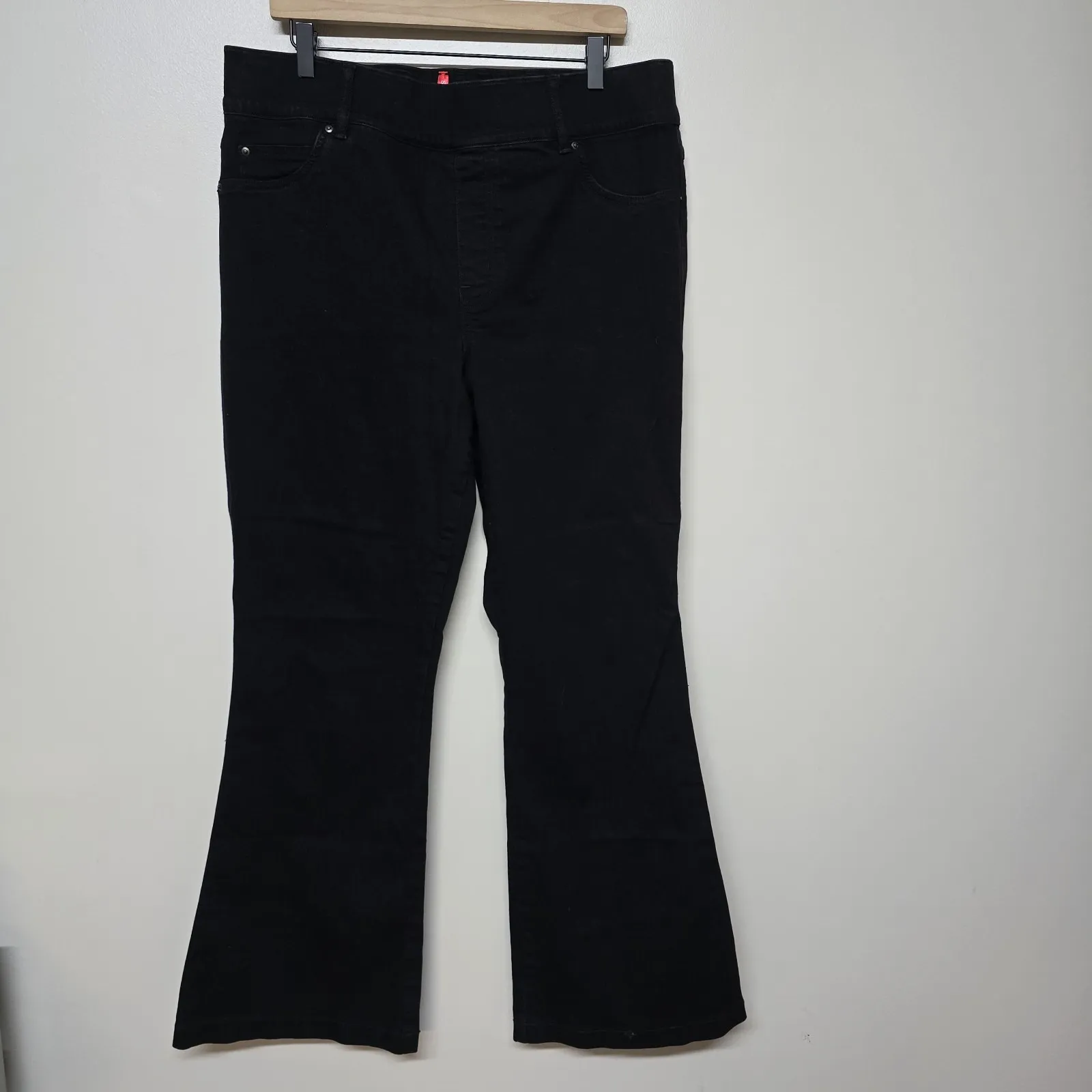 Spanx Flare Jeans Size 2X Petite Clean Black 20326Q Denim Shape Stretch Pull On - Image 3