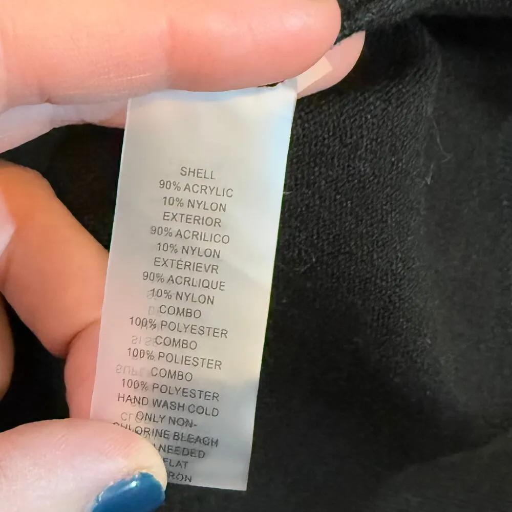 Vince Camuto Womens XS Black White Ruffle Polka Dot Trim Wednesday Addams Dress - Image 8