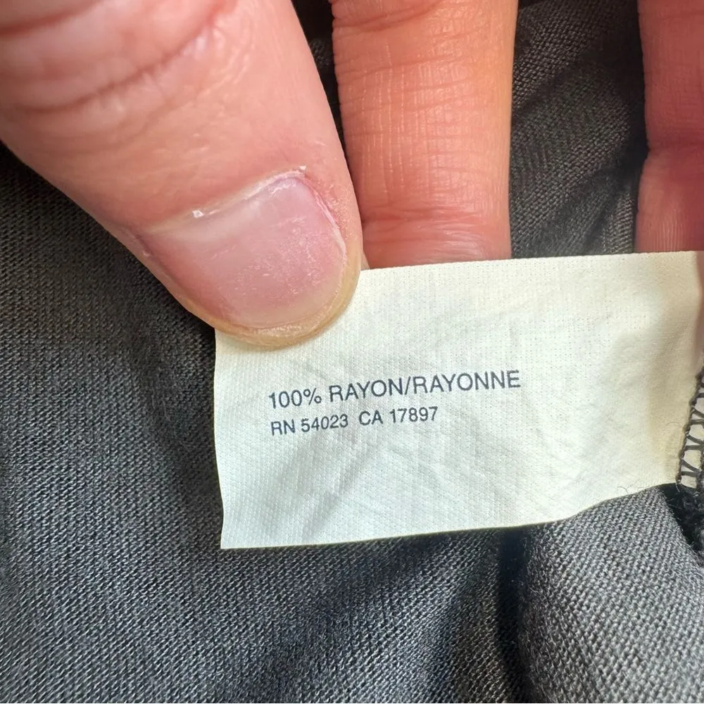 GAP Women's Grey Gray Stretch Wrap Tie Waist V Neck Dress XS Extra Small Unlined - Image 11