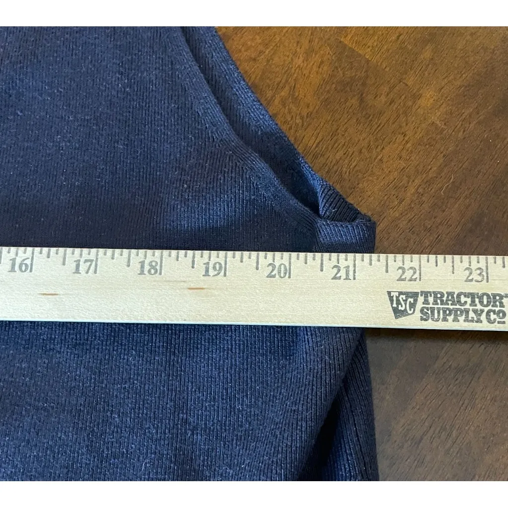 Ralph Lauren‎ LRL Womens 2X Sweater Tank Top Silk Blend Blue White Stripe Preppy - Image 5