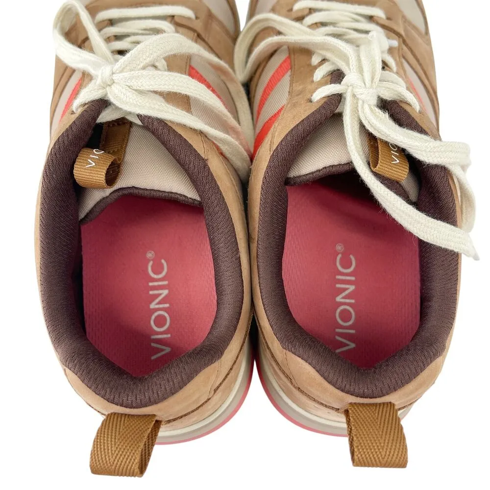 VIONIC Curran Rechelle Nylon Nubuck Lace Up Casual Sneakers Toffee Pink Size 9 - Image 8